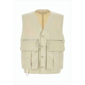 Lemaire Light Beige Cotton Vest With V-Neckline - NWT
